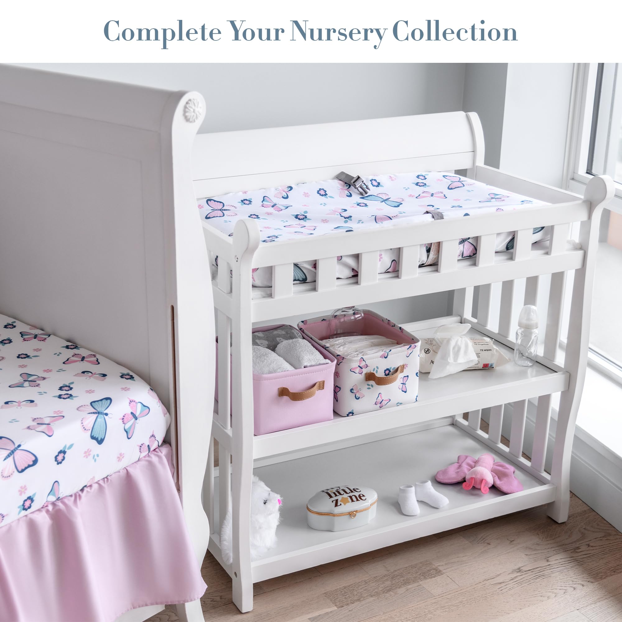 MY LITTLE ZONE complete 5-piece set provides a ready-to-style crib ensemble