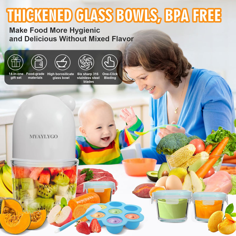 MYAYLYGO container close-up shows safe, BPA-free materials for babies.