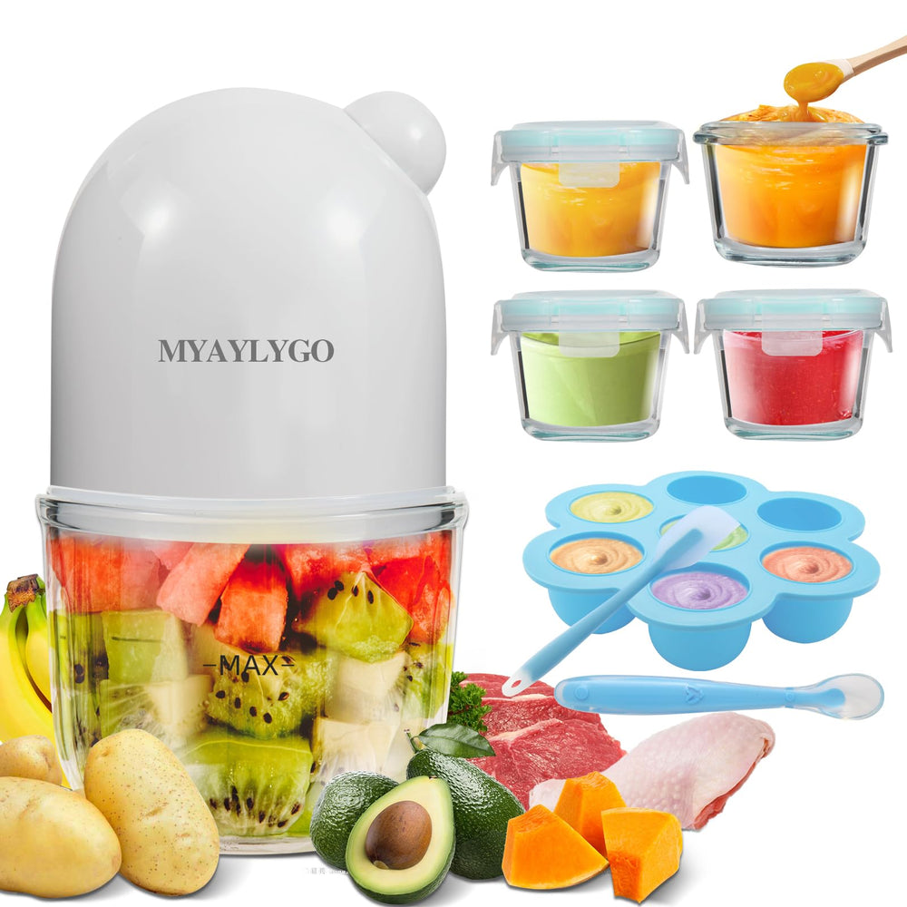 MYAYLYGO baby food maker front view for quick, healthy meal prep.