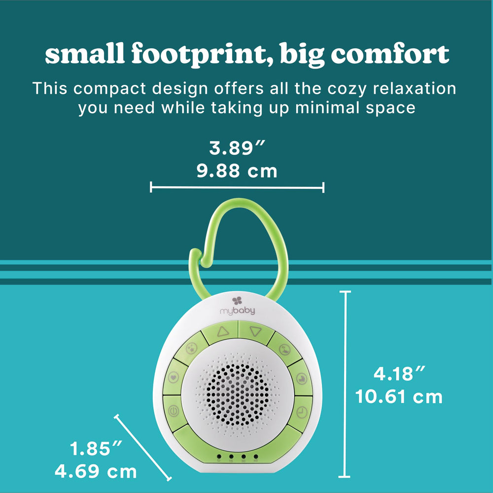 MyBaby SoundSpa white-noise-sound provides gentle ambience for quiet nights.