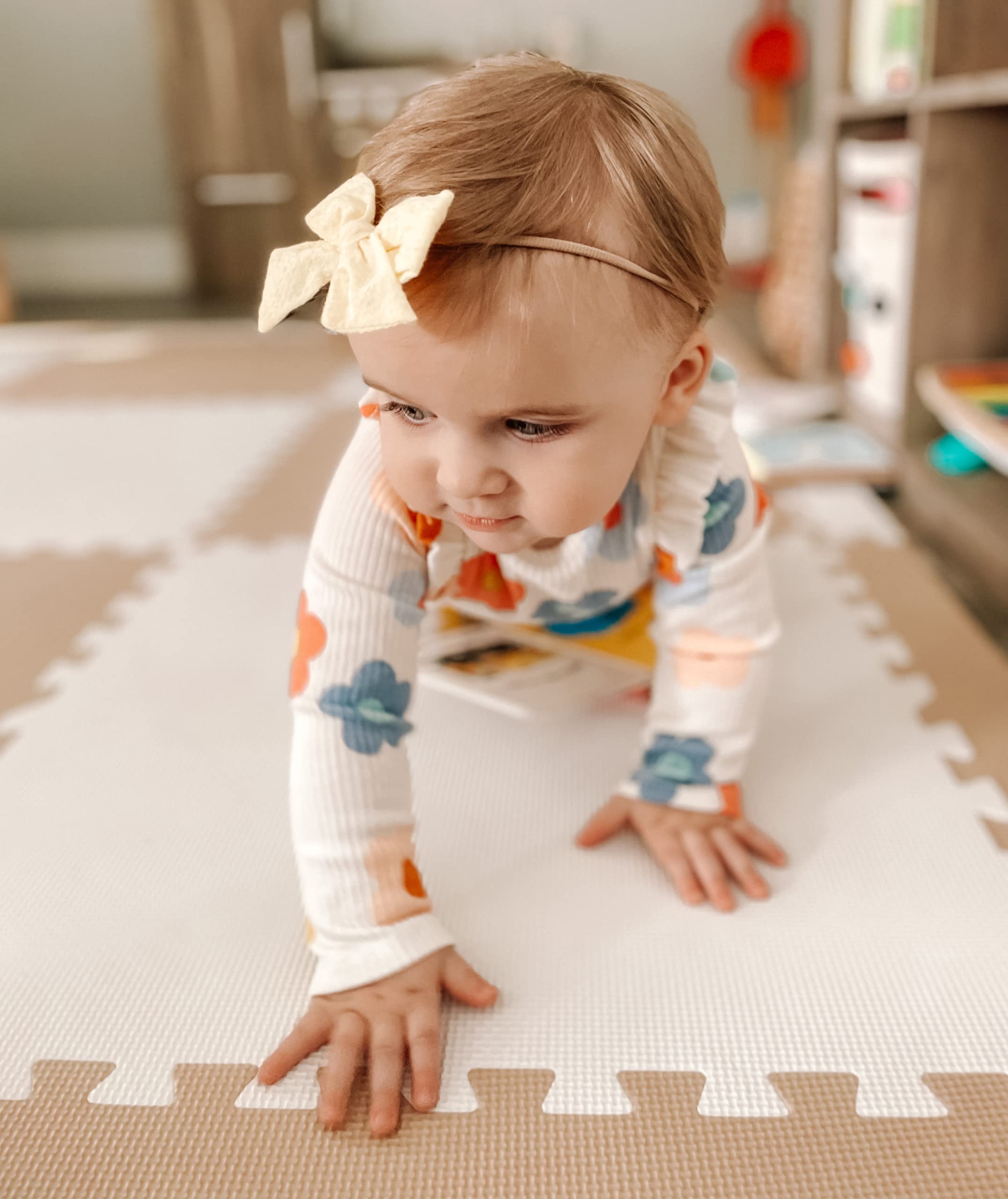 MyBlissBaby crawling tummy-time use promotes safe exploration on soft surface