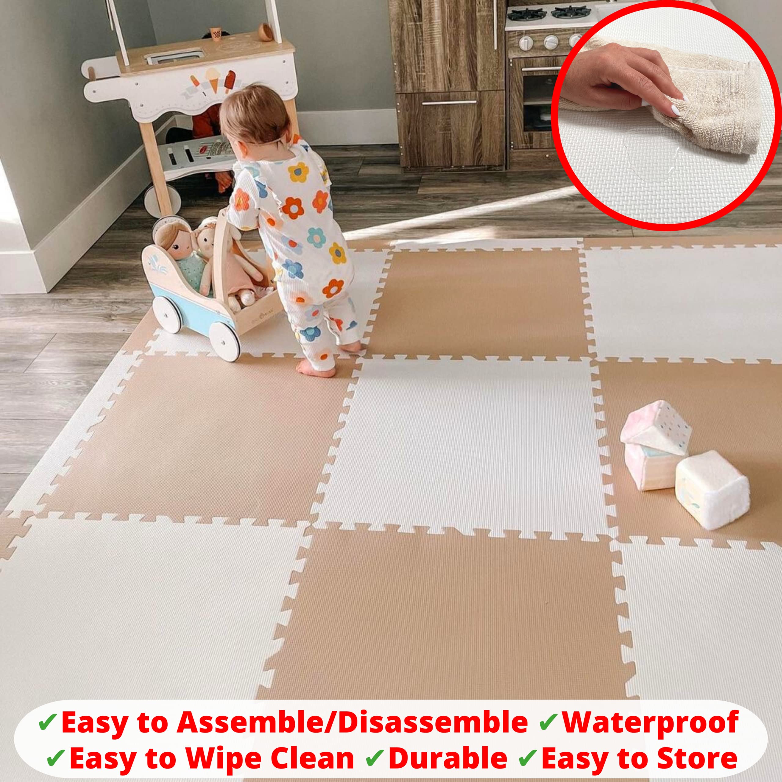 MyBlissBaby modern beige-white design complements nursery decor and living rooms