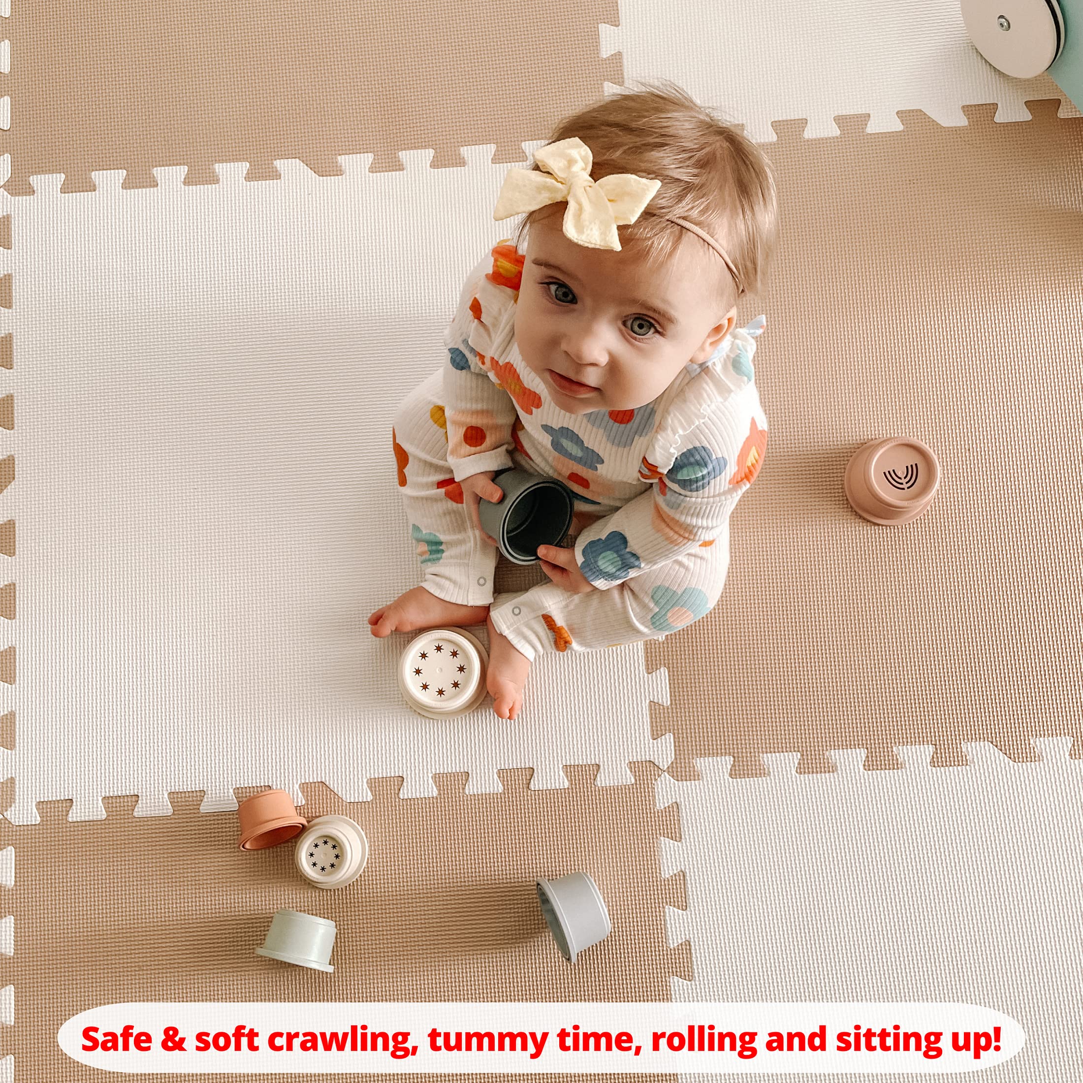 MyBlissBaby non-slip backing ensures stable play area during active sessions
