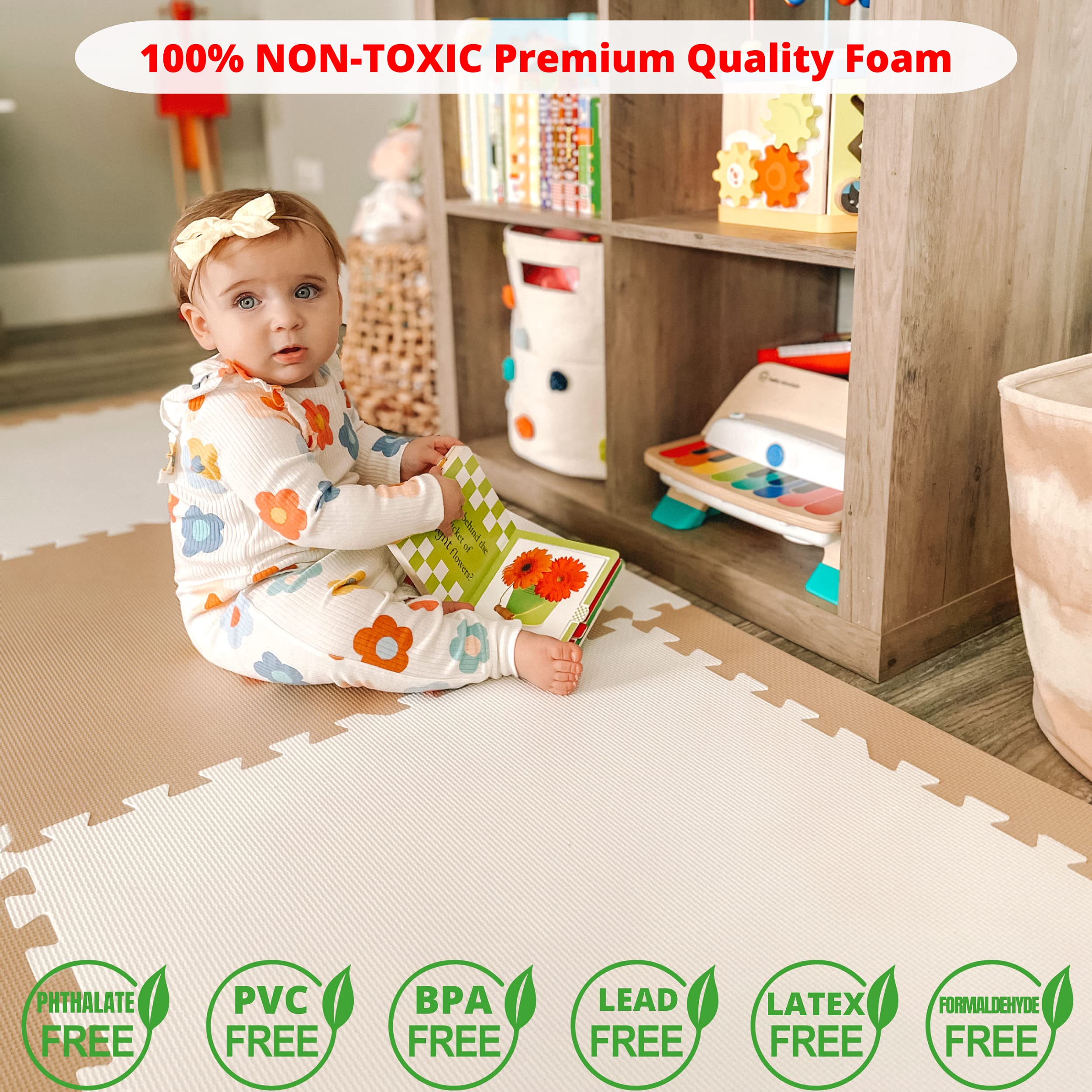 MyBlissBaby non-toxic foam safe for babies illustrating edge safety and chemical-free materials