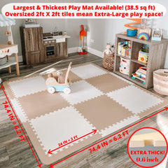 MyBlissBaby waterproof easy-clean mat highlights quick wipe maintenance after spills