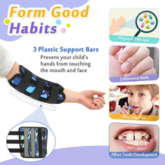 Mybow blue camo pattern makes the brace kid-friendly for daily school wear