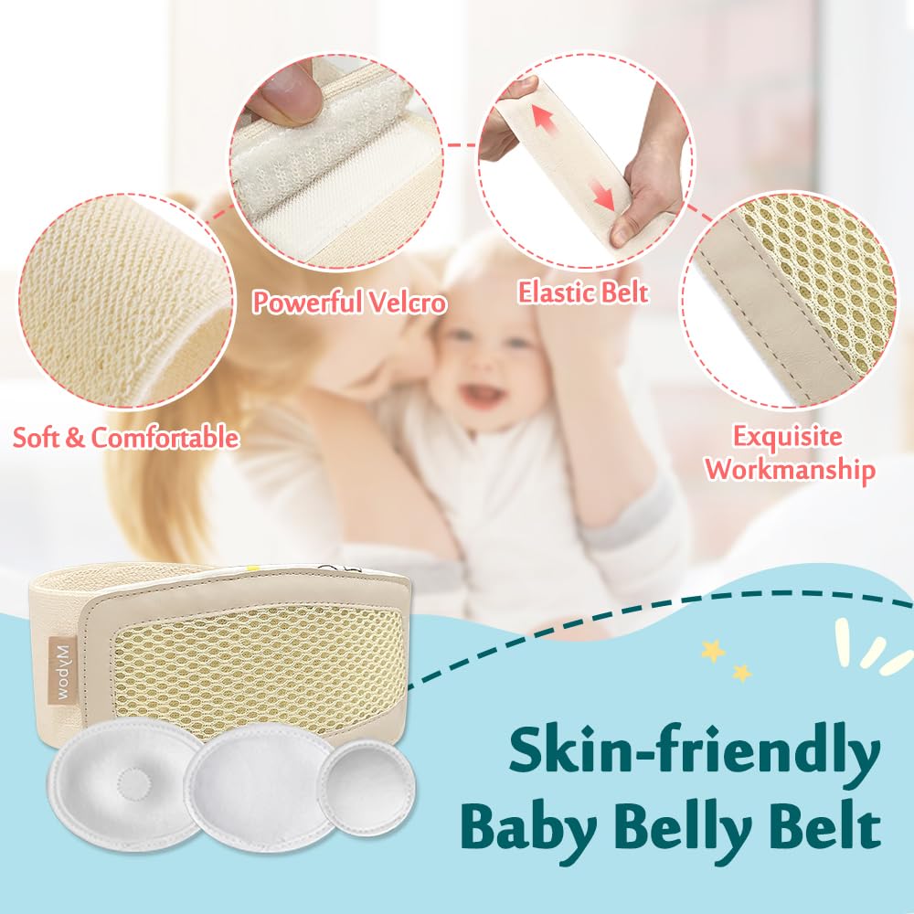 Mybow Umbilical Hernia Belt adjustable fit with hook-and-loop closure for quick, secure wear.