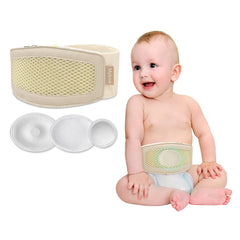 Mybow Umbilical Hernia Belt baby close-up showing gentle navel support for comfort.