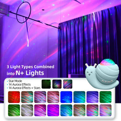 Mycket Star Projector offers aurora projection to create relaxing nighttime scenery.