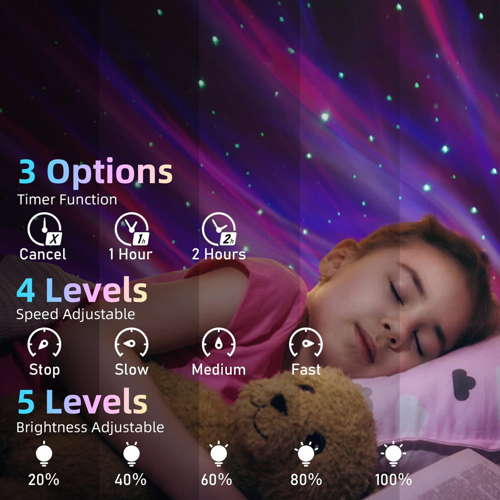 Mycket Star Projector night light delivers a soft reassuring glow for bedtime