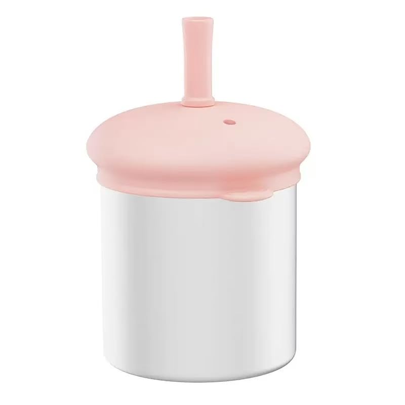 MYCOKI SP baby sippy cup pink front view for easy grip and drinking.