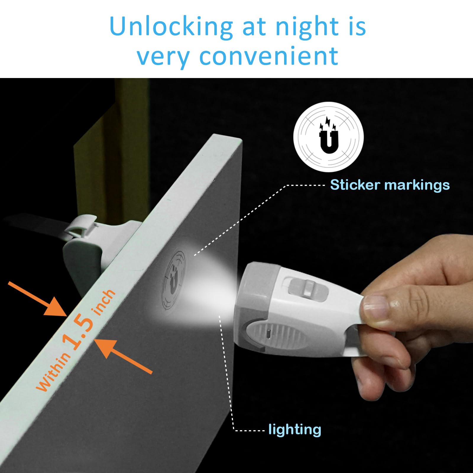 Mydhall night location guide enables easy lock location in darkness