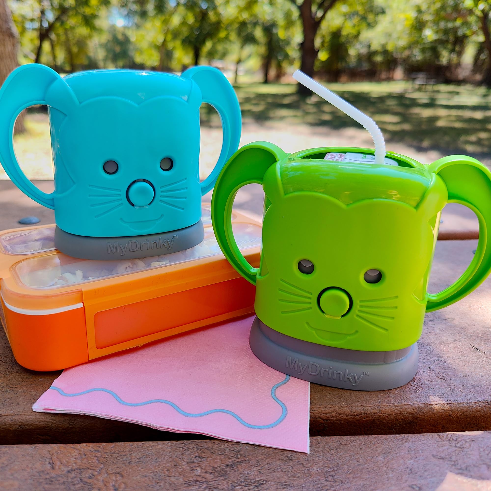 MyDrinky InchBug two-piece locking mechanism keeps drinks secure.