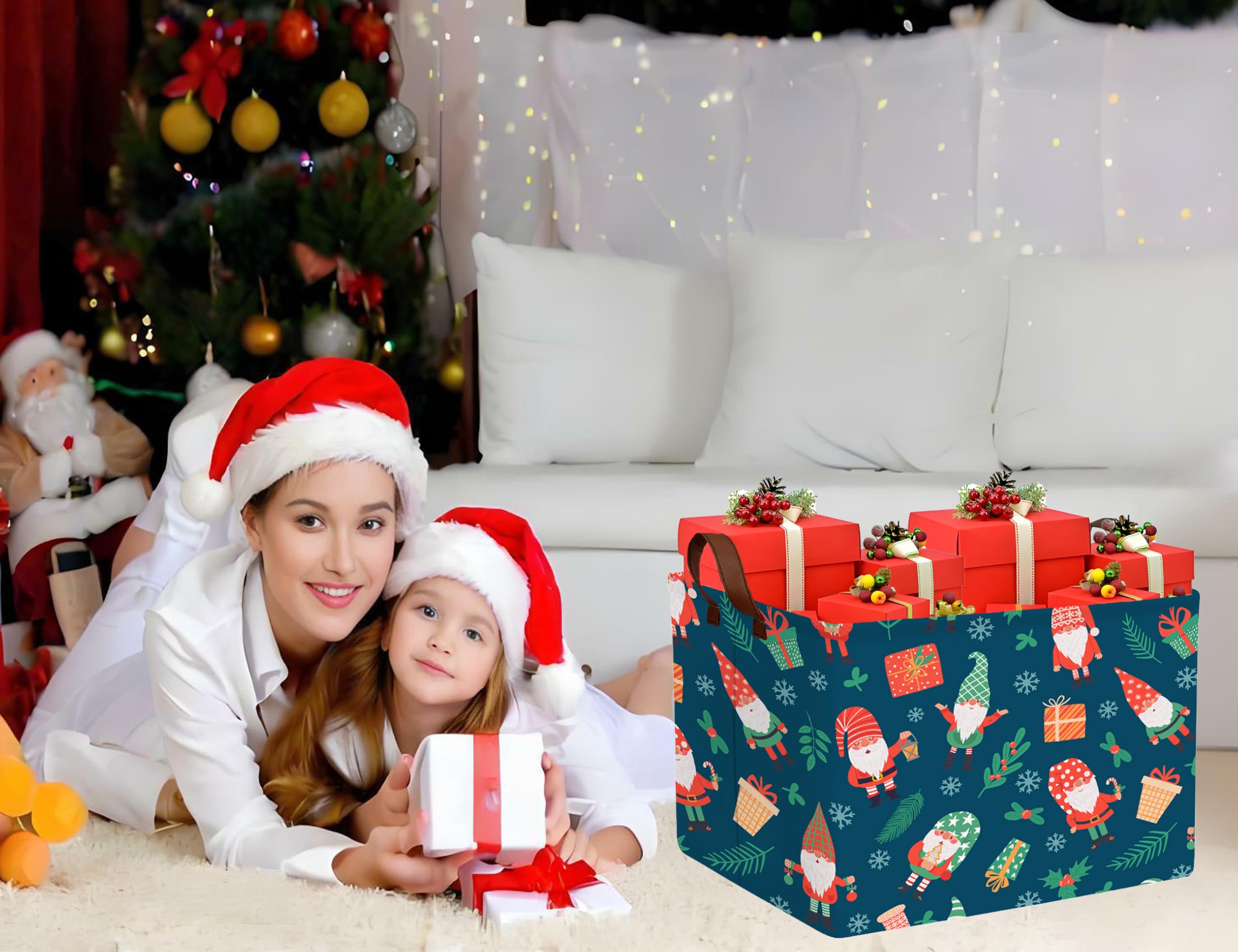 MYFLOCY festive storage basket blends style with practical gift organization.