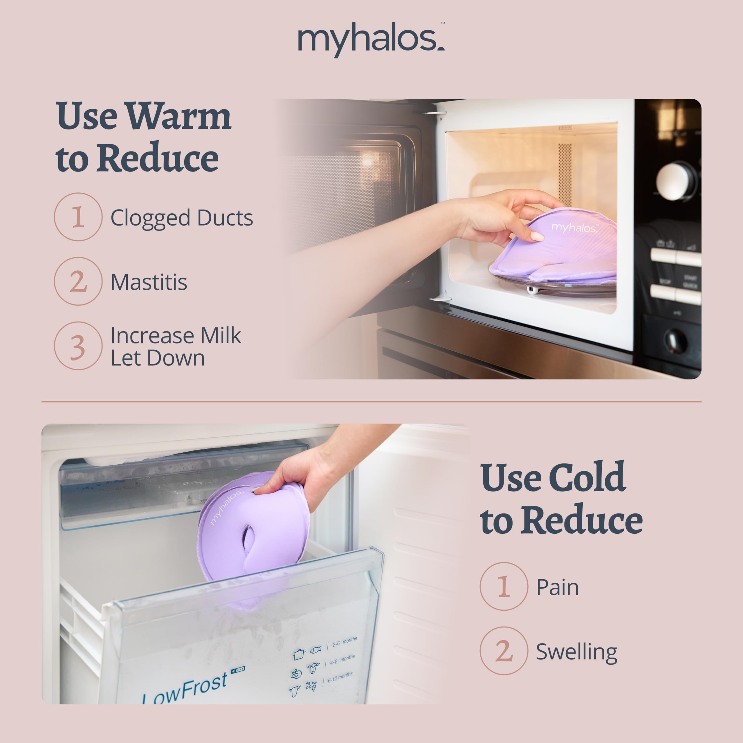 MyHalos packs compatible with most breast pumps for convenience