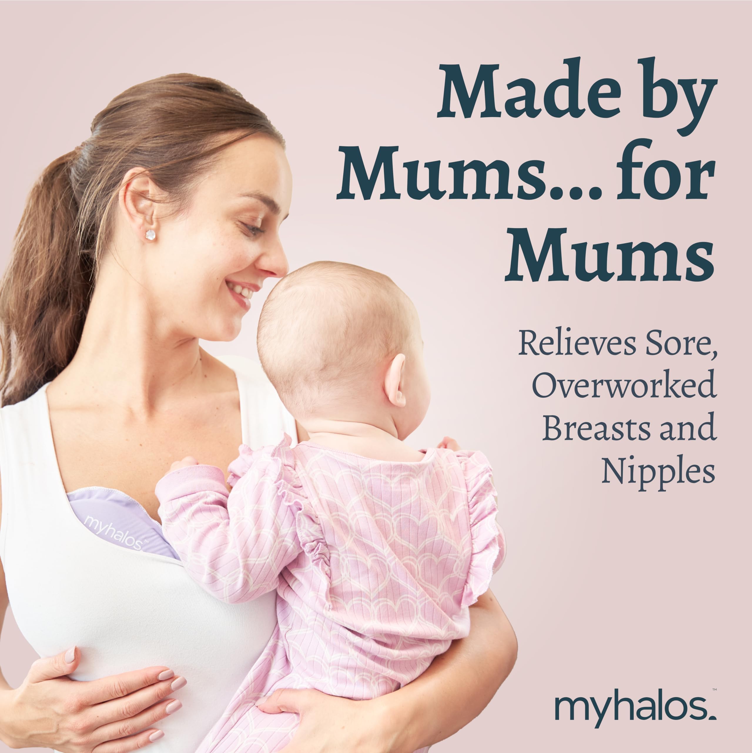 MyHalos hydrogel nipple pad close-up for soothing relief