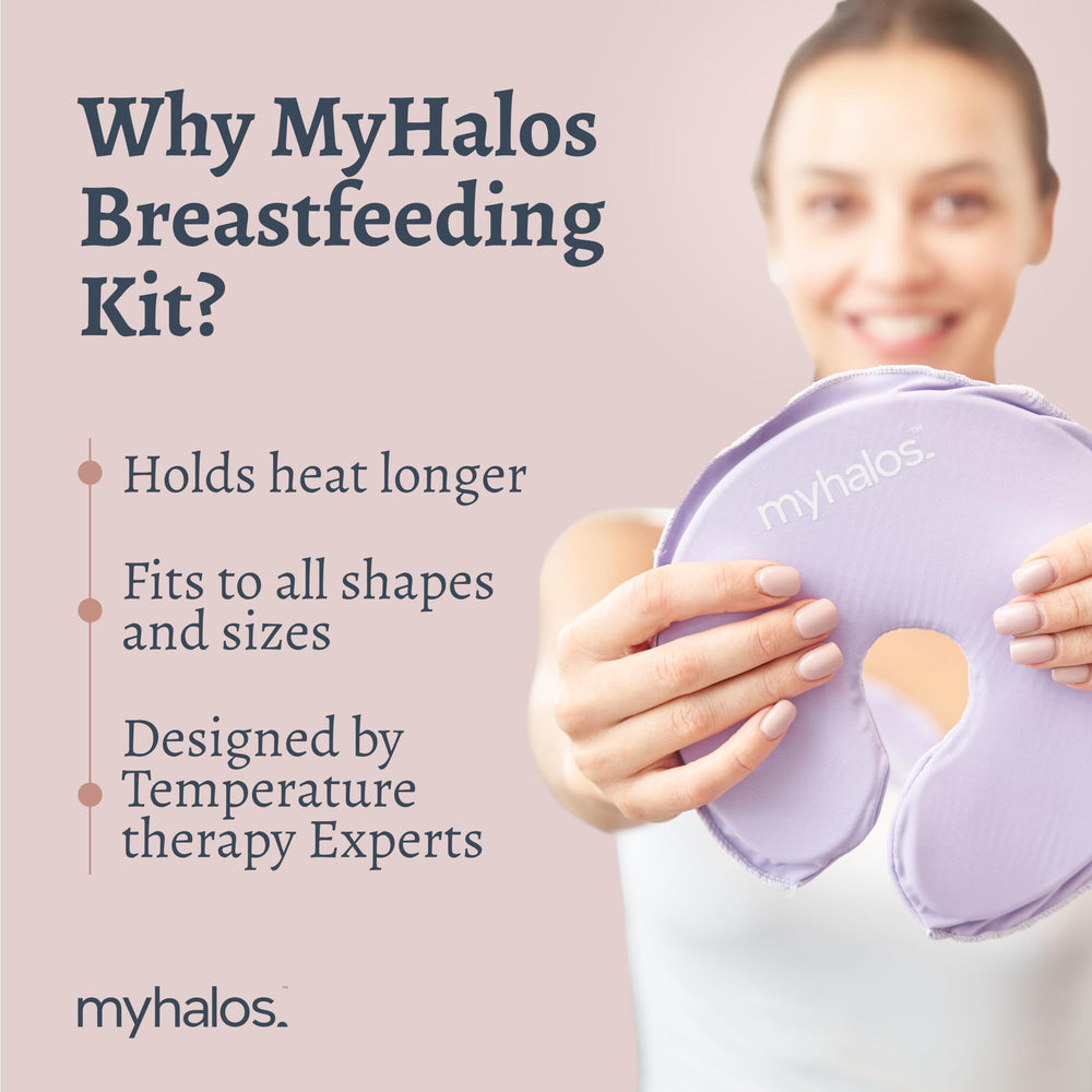 MyHalos packaging shows 4 hydrogel pads and 2 hot cold packs