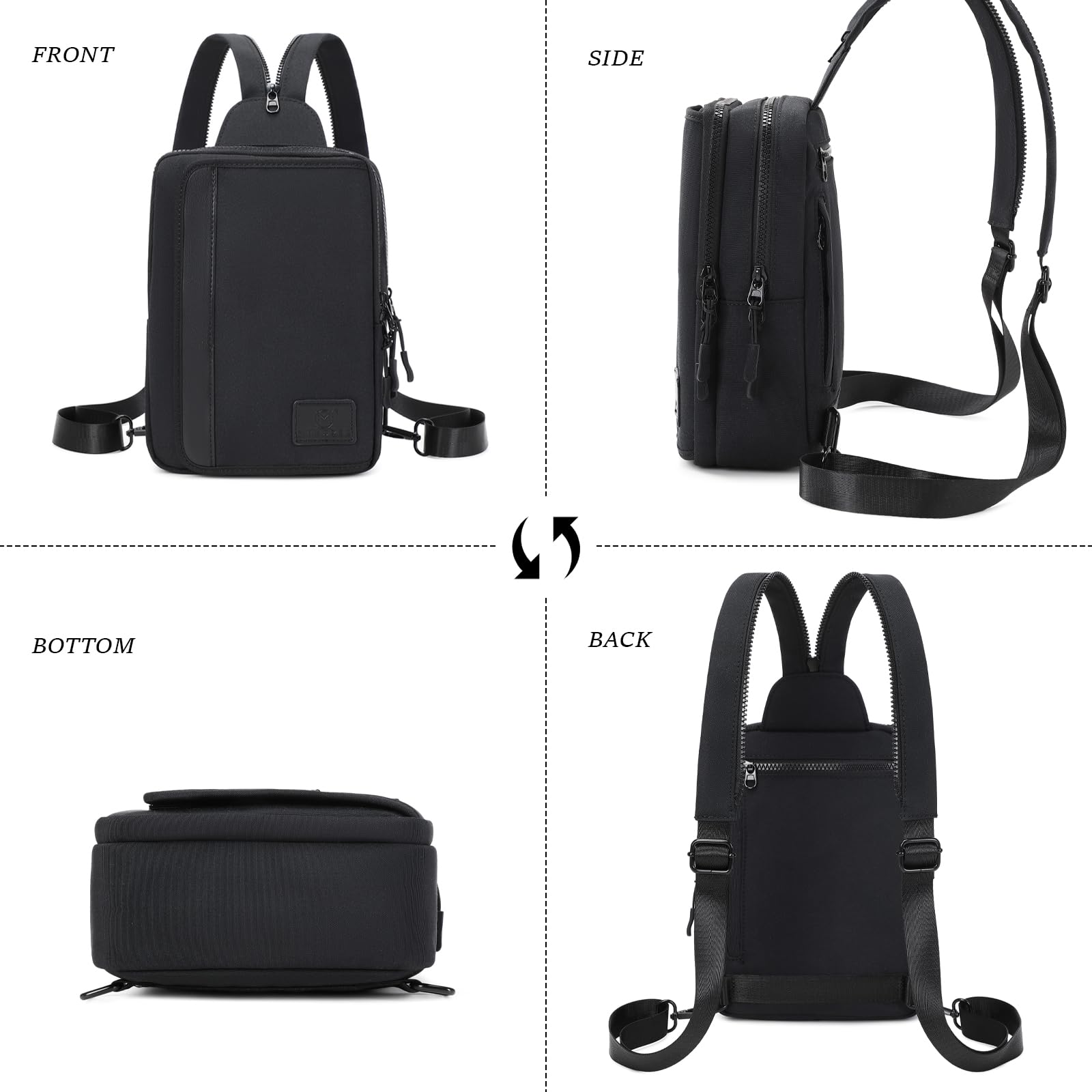 MYHOZEE 2-in-1 crossbody Love-Checked Coffee compact layout blends style with practicality.