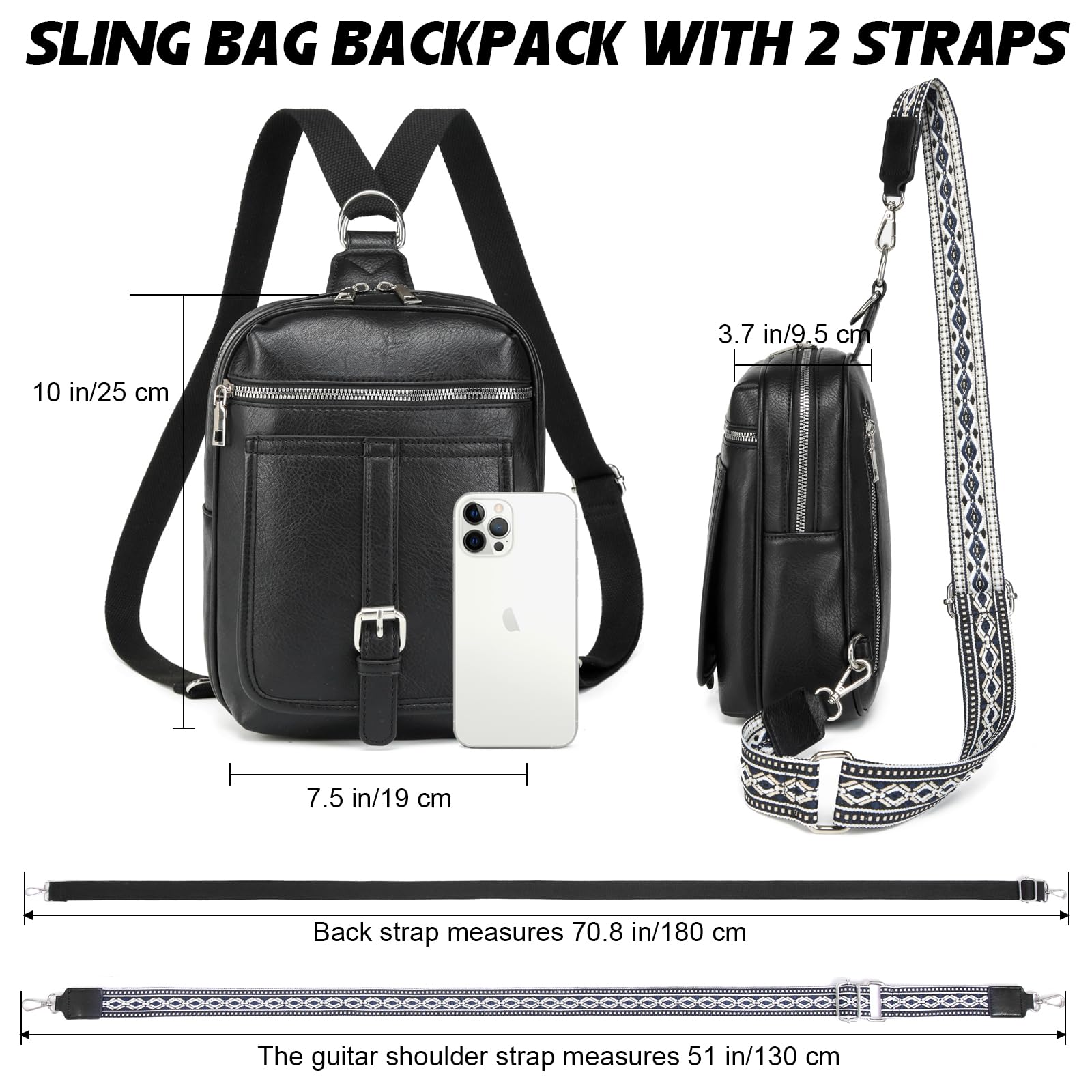 MYHOZEE crossbody with adjustable straps for comfortable wear.
