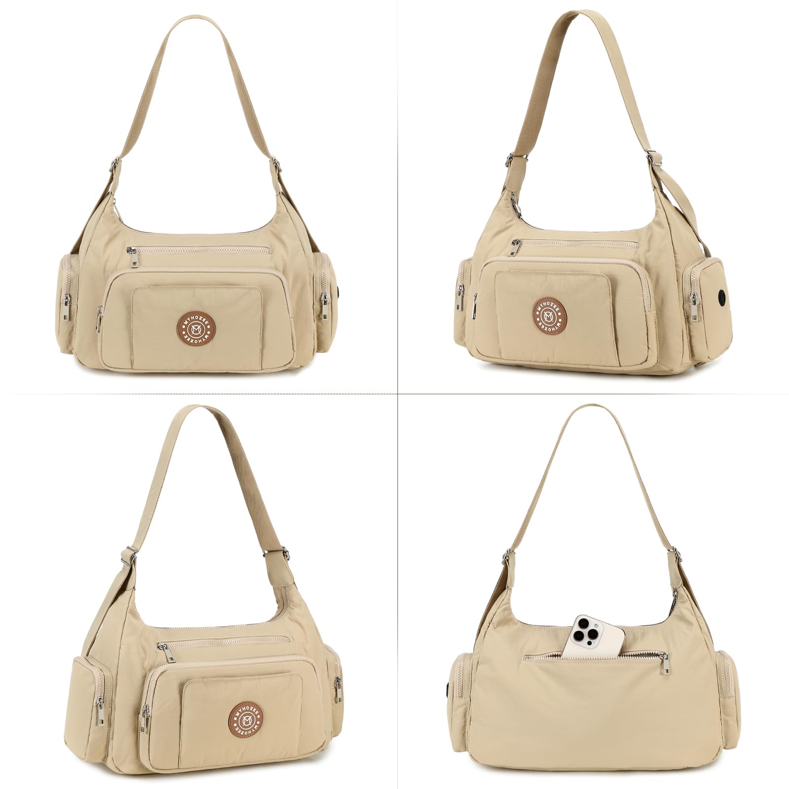 MYHOZEE Puffer Crossbody Bag spacious interior despite slim profile.