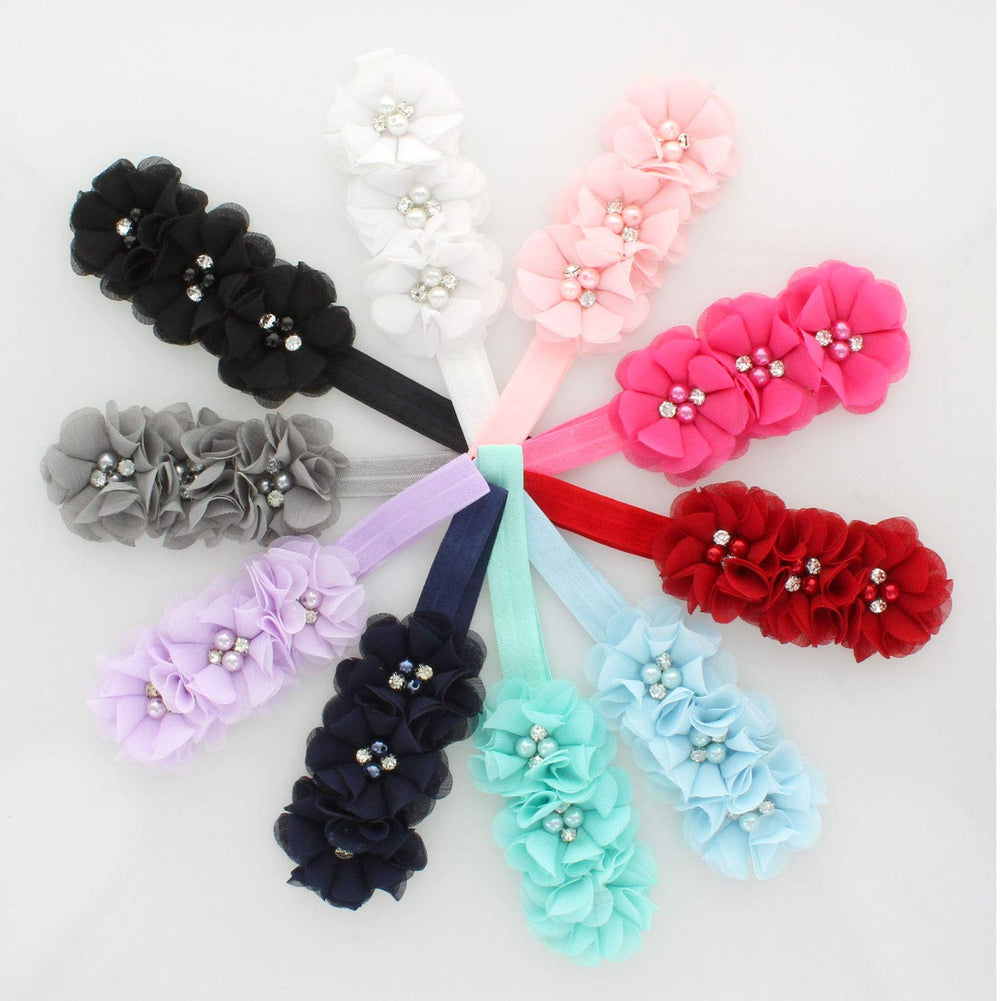 My Lello baby headbands set of 10 ready for newborn photos