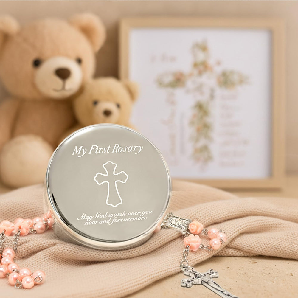 MyMateZoe pearl-like beads symbolize purity in this rosary