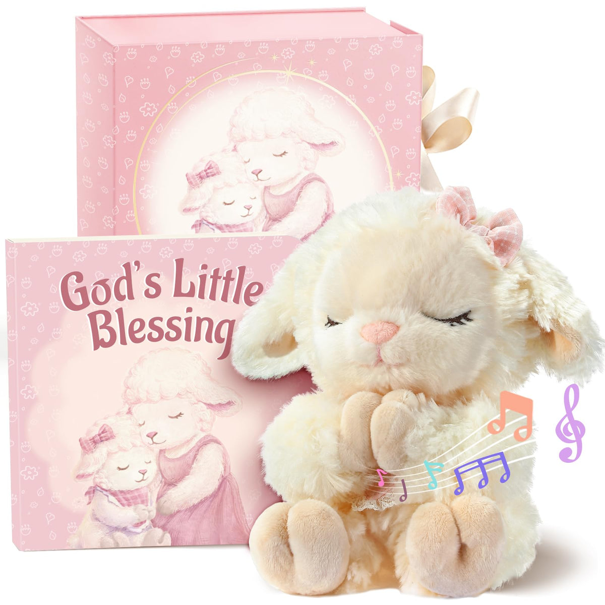 MyMateZoe praying lamb plush toy for bedtime prayers and comforting cuddles