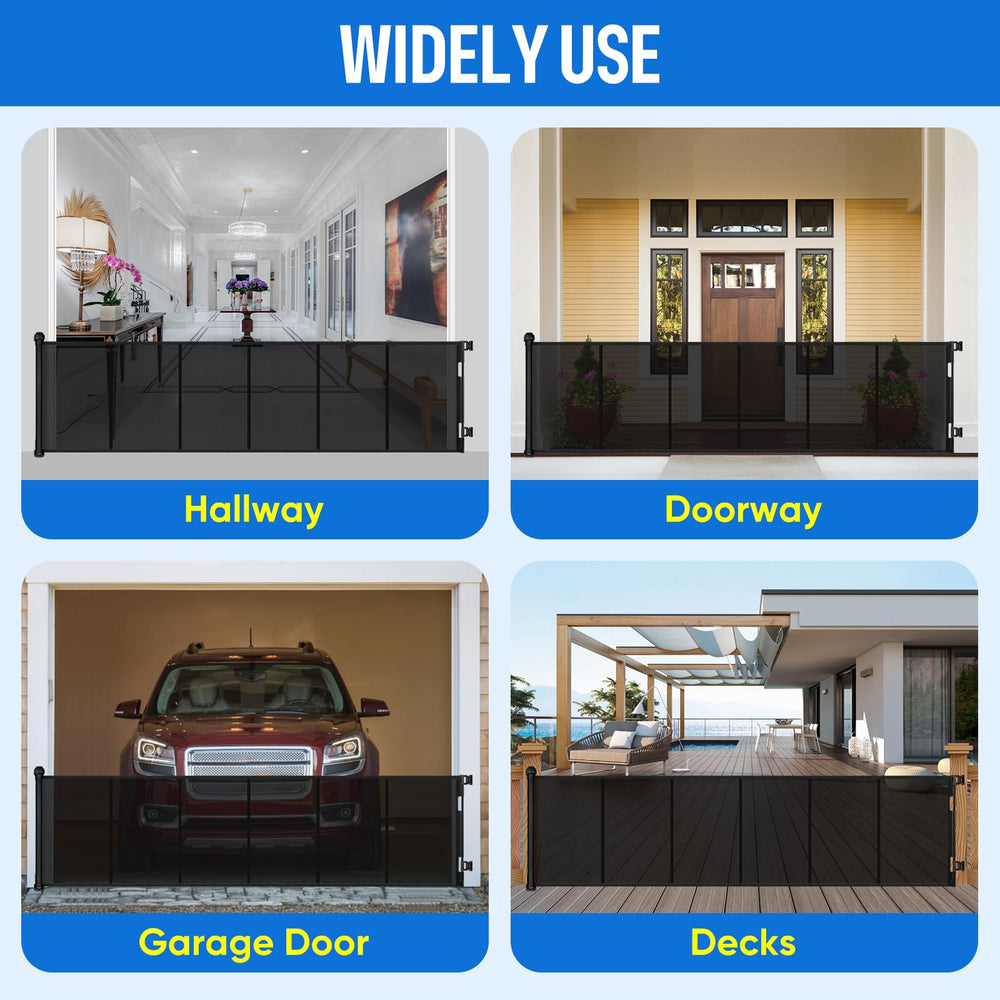 MYPIN stylish black mesh design blends with home decor while keeping kids and pets safe.