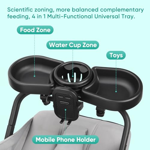 MYPIN snack tray with 360 rotation for flexible food and toy placement.