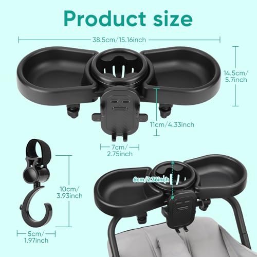 MYPIN 4-in-1 design combines snack, toy, cup holder, and storage.