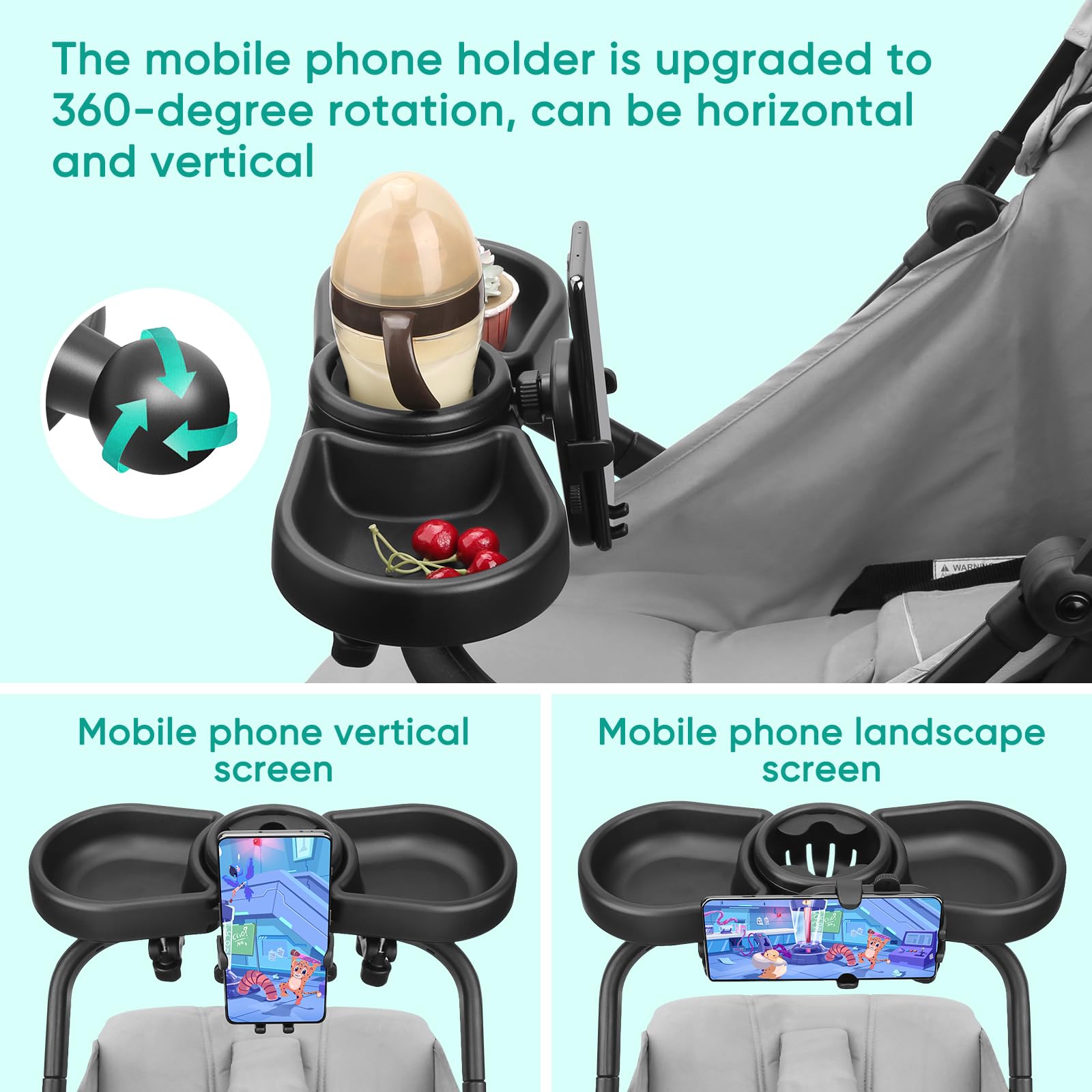 MYPIN non-slip edge keeps items secure during movement.