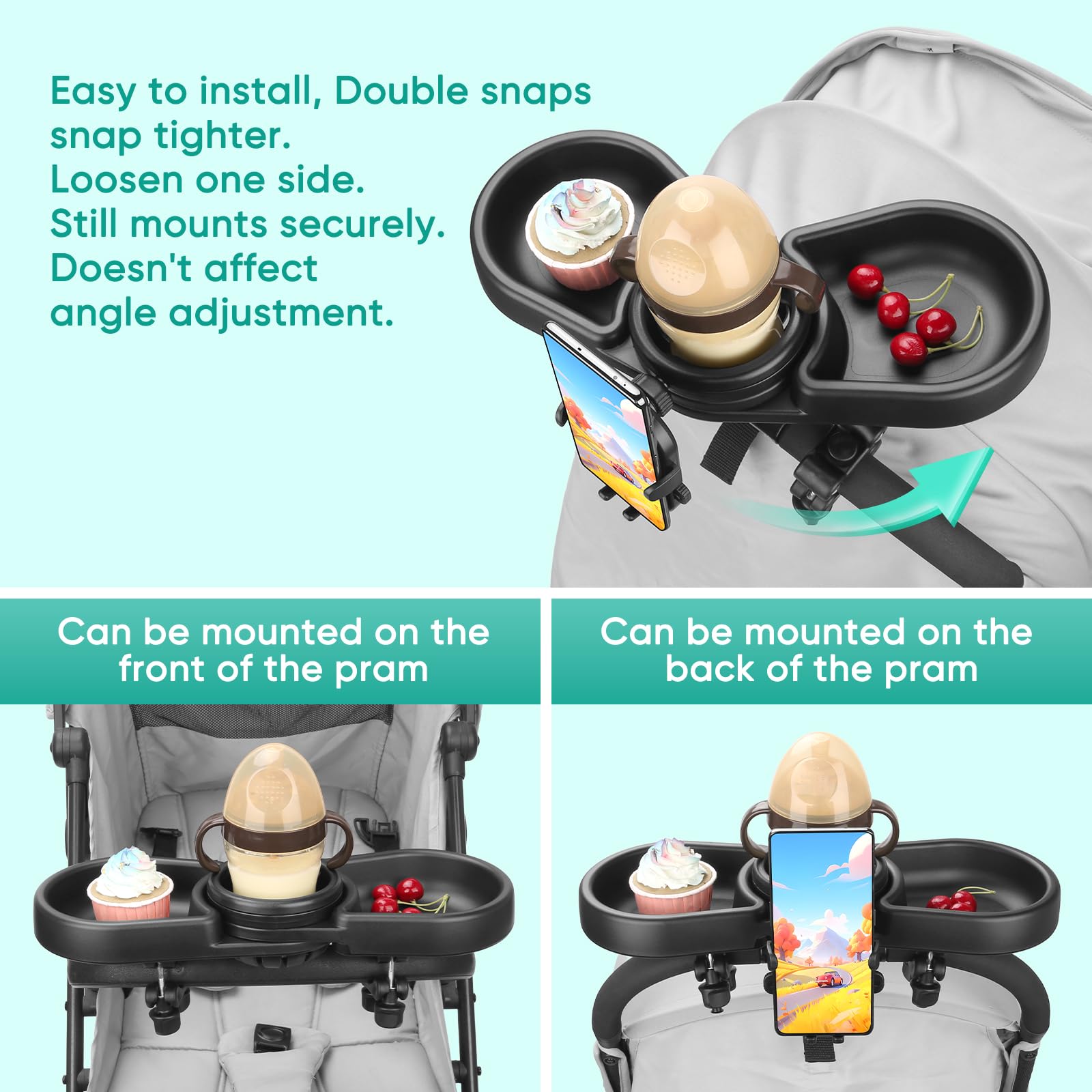 MYPIN quick installation works with many stroller models.