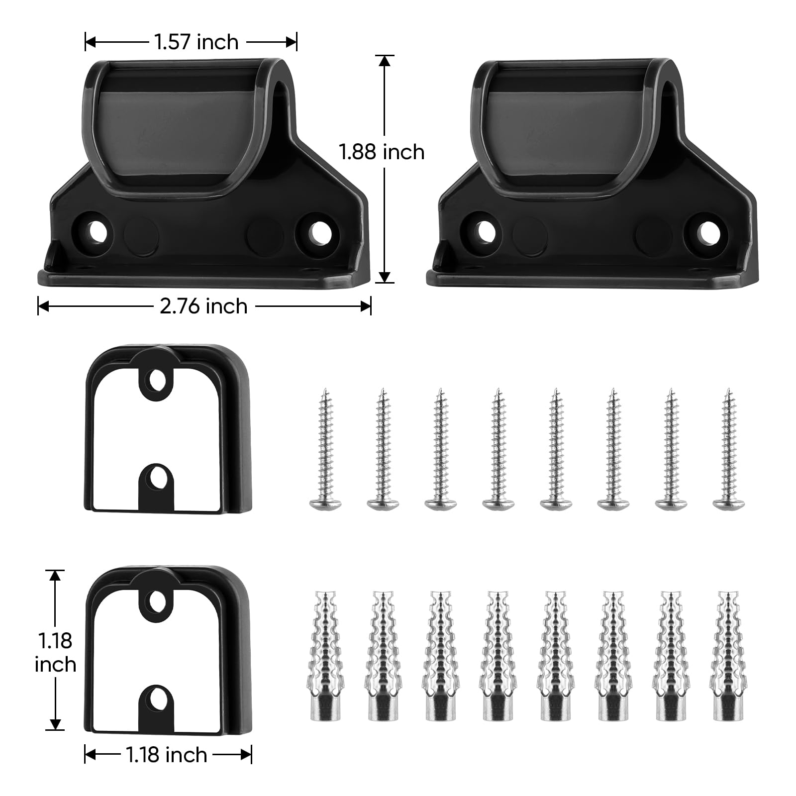 MYPIN wall mounting hardware with screws and anchors for strong hold