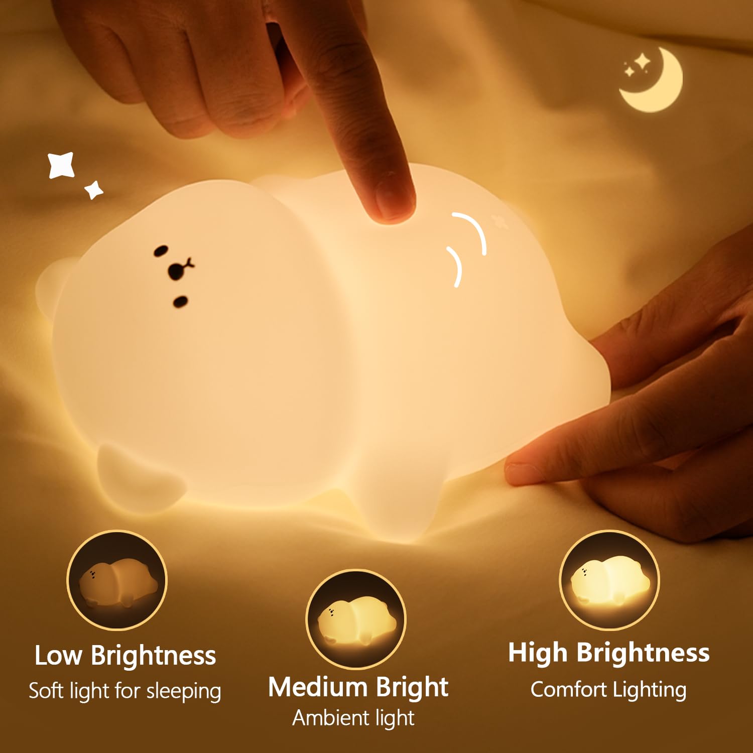 Myratts Cute Lying Bear Night Light is portable for bedtime on the go.
