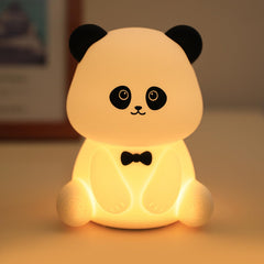 Myratts Panda Night Light front view with warm glow for calming bedtimes