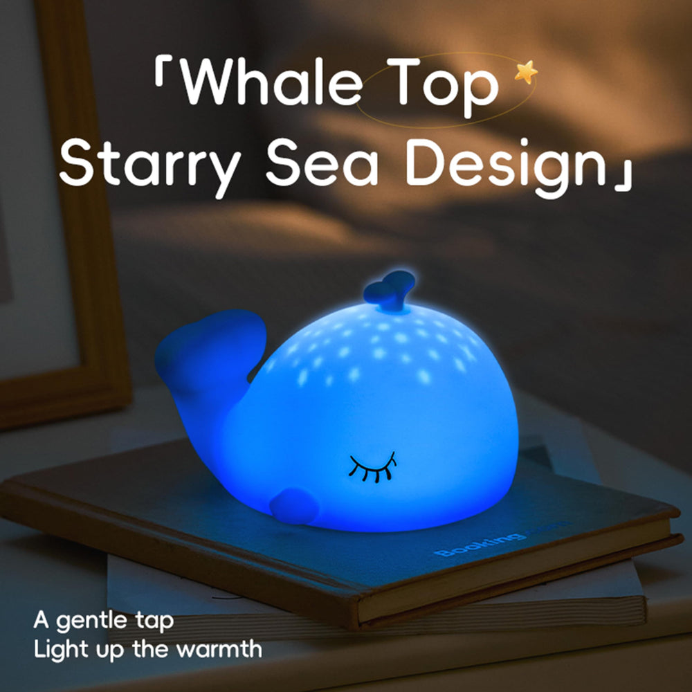 Myratts Whale Night Light nursery-friendly decor providing calm nighttime ambiance.