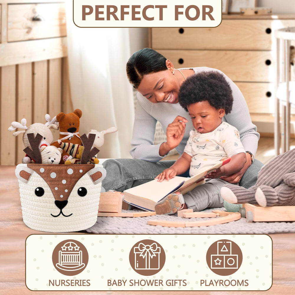MYS HOMESTYLE baby shower gift idea basket offers practical organization with cute styling.