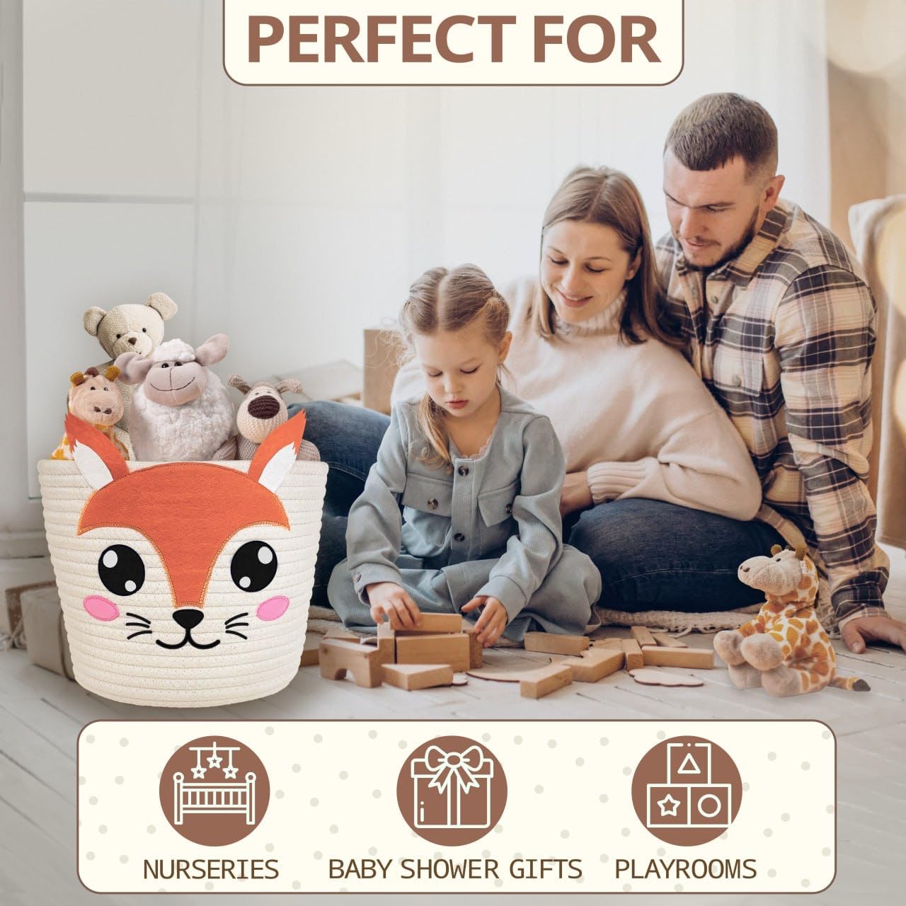 MYS HOMESTYLE Machine-washable basket being cleaned for easy care
