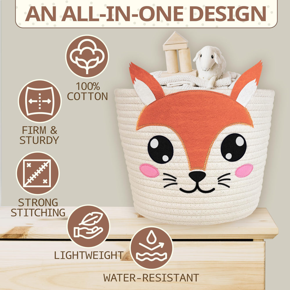 MYS HOMESTYLE Storage basket with diapers and wipes in nursery