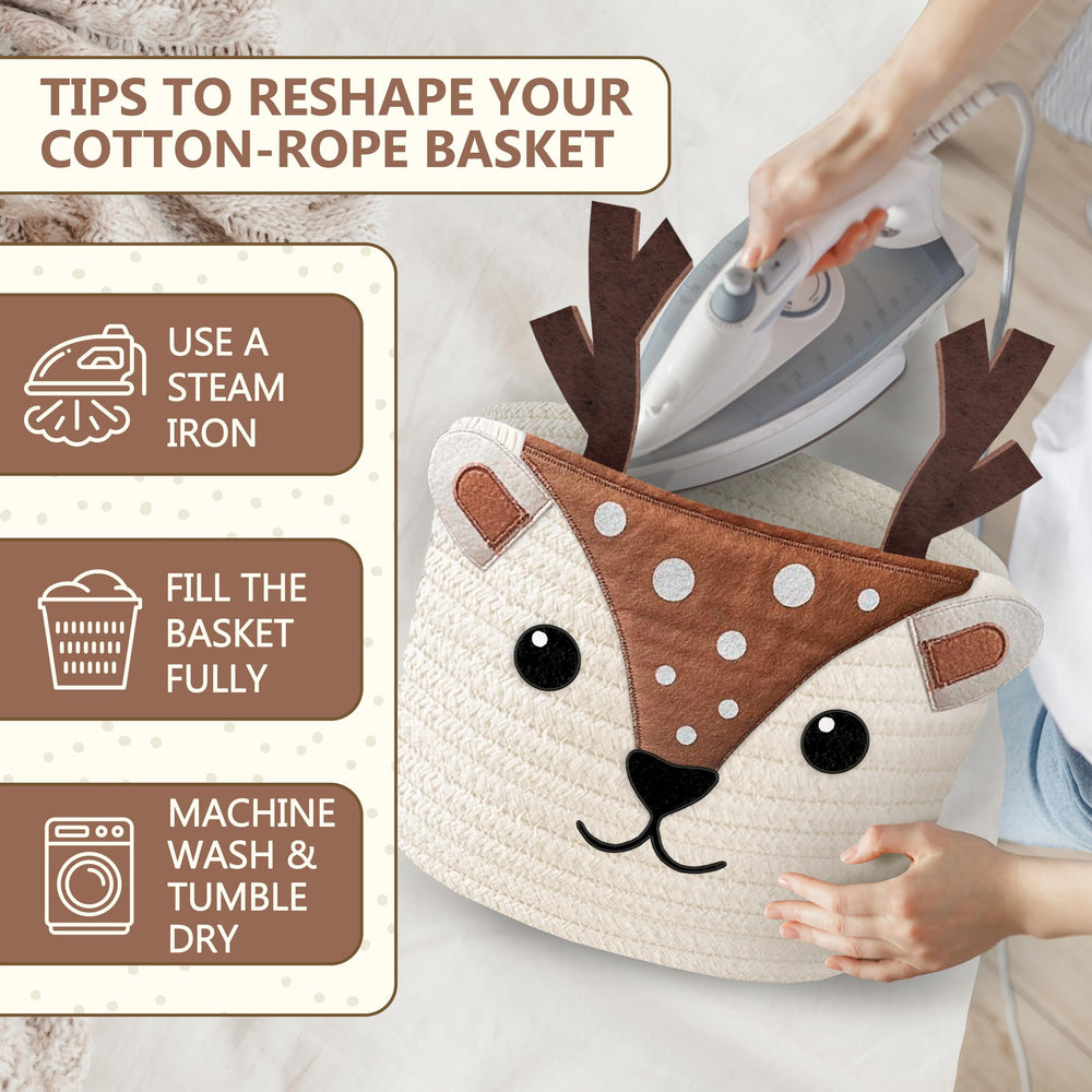 MYS HOMESTYLE water-resistant laundry basket cleans easily and resists spills in kids' spaces.