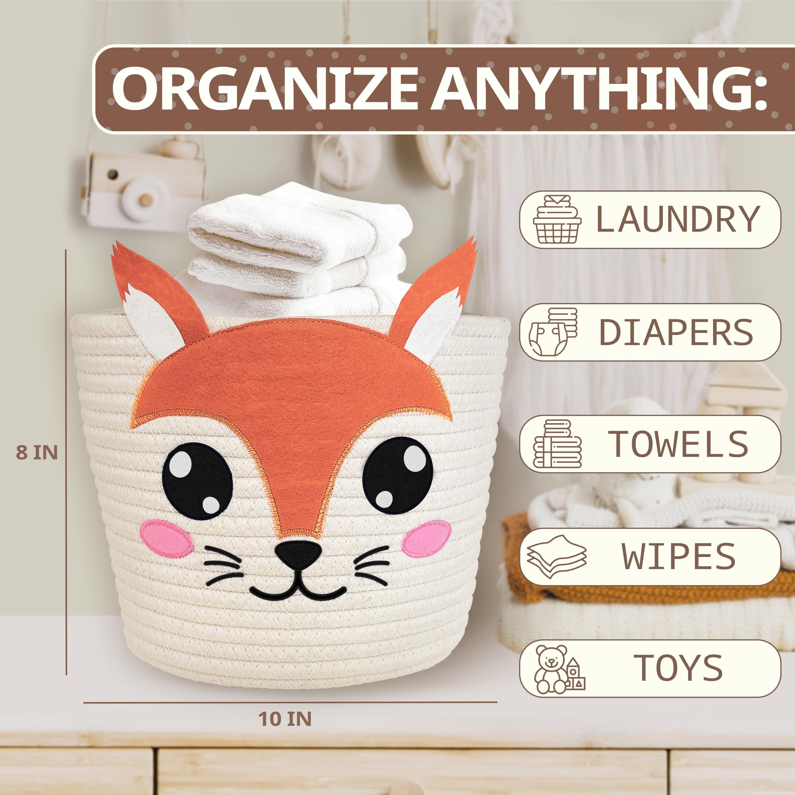 MYS HOMESTYLE Woodland nursery design basket detail highlighting charm