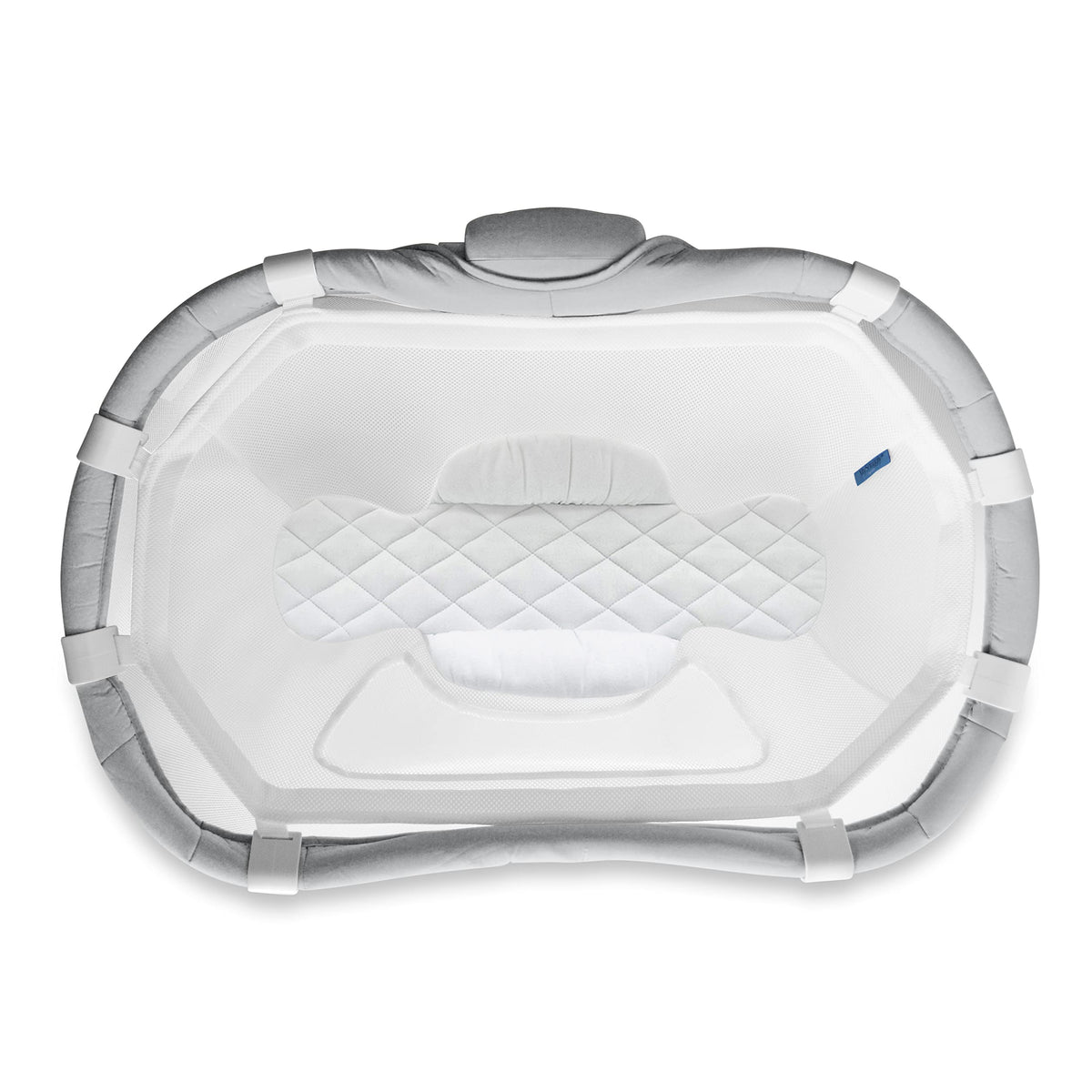 MySnuggly Sleep Solution demonstrates Halo 3.0 bassinet compatibility for flat-sleep safety.