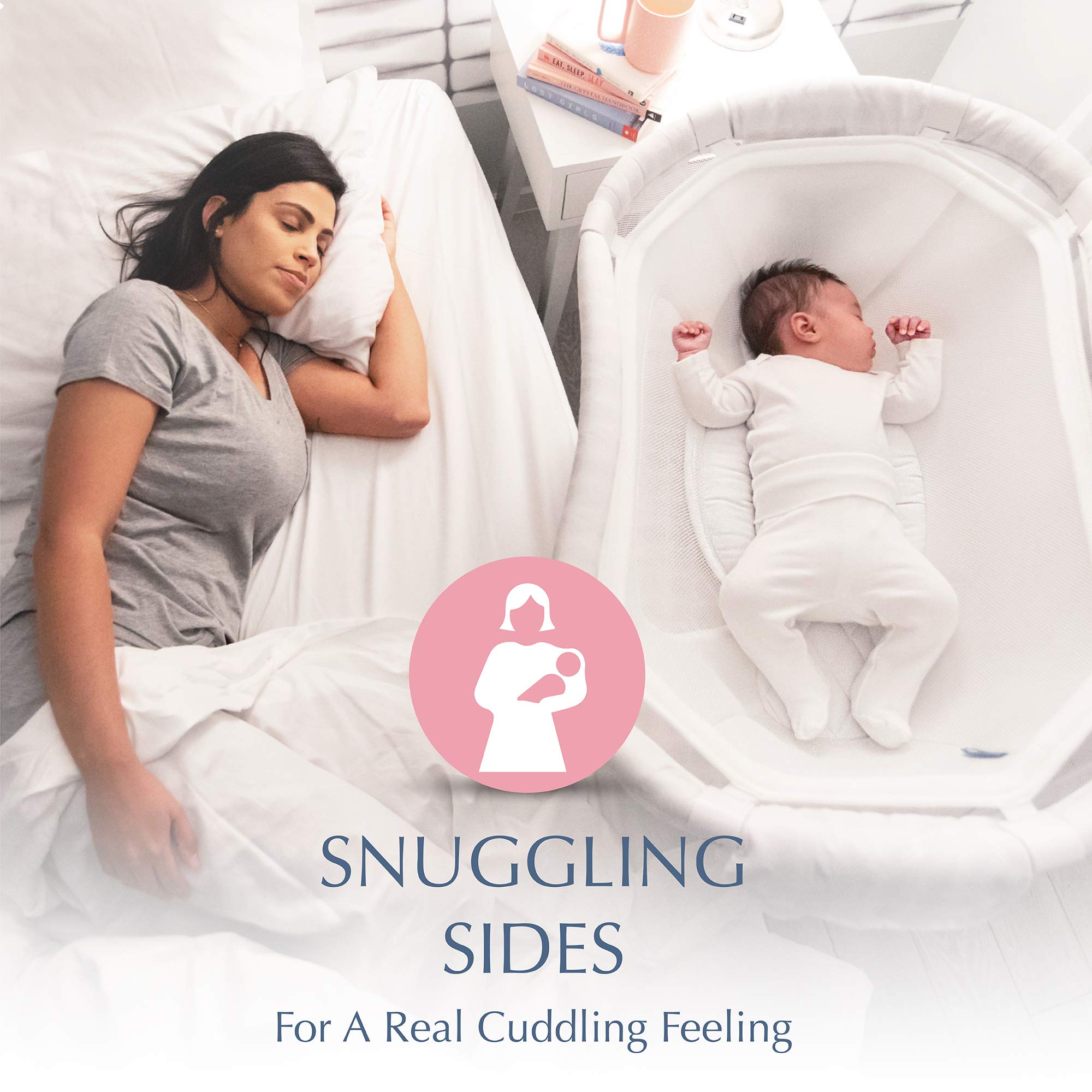 MySnuggly Sleep Solution peekaboo window view for baby monitoring.