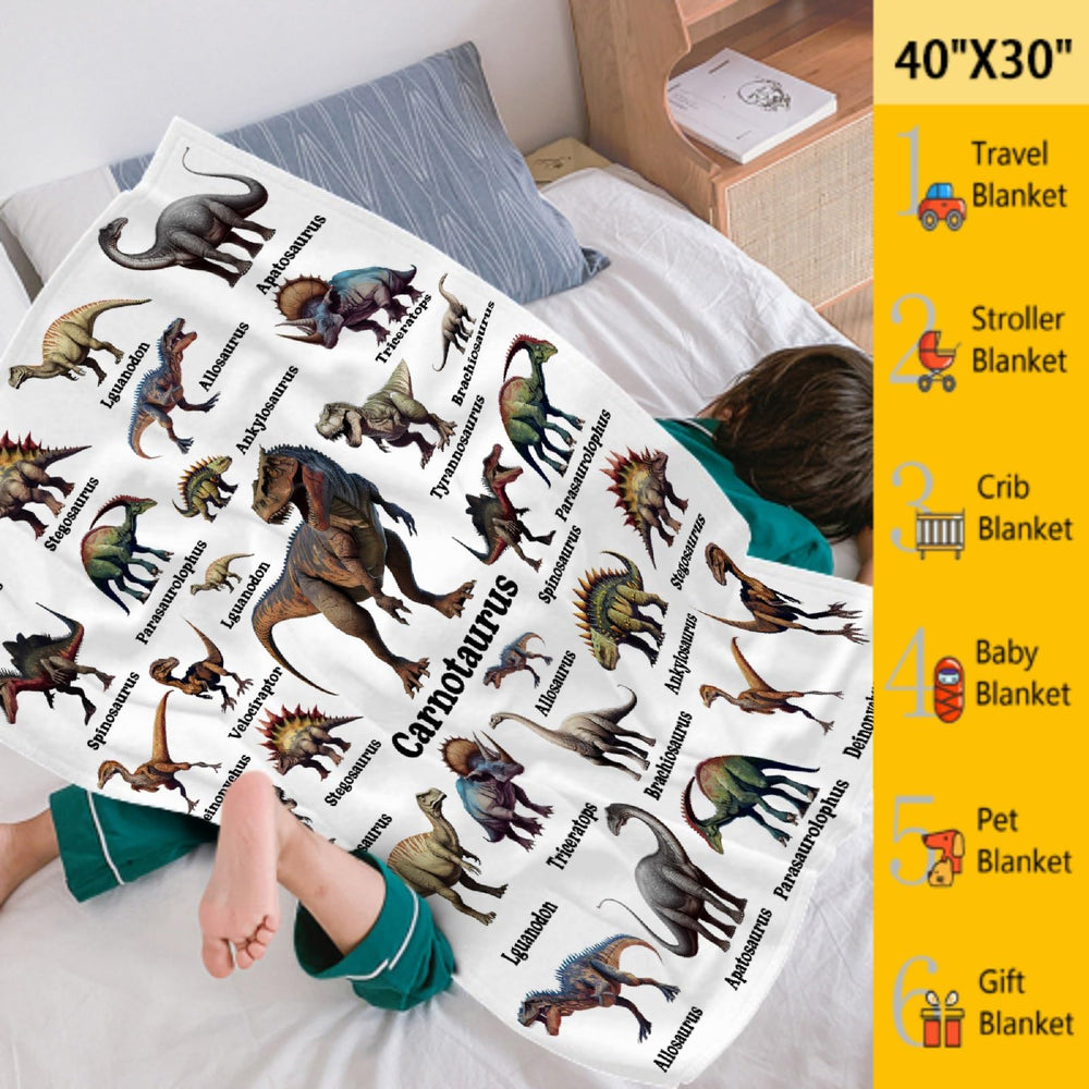 MYSTCOVER Dinosaur Blanket kids 50x40 suitable for reading corners and cozy play