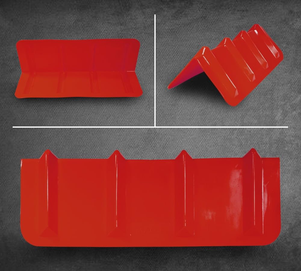 Mytee Products red corner protector installed on truck edge for enhanced load protection.