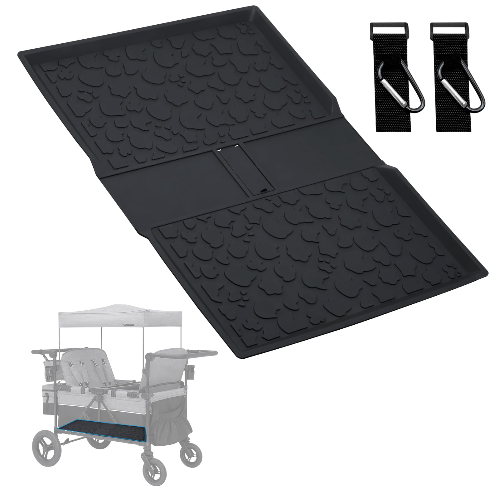 Myvikcar all-weather mat fits Wrangler Deluxe inside wagon for easy cleanup