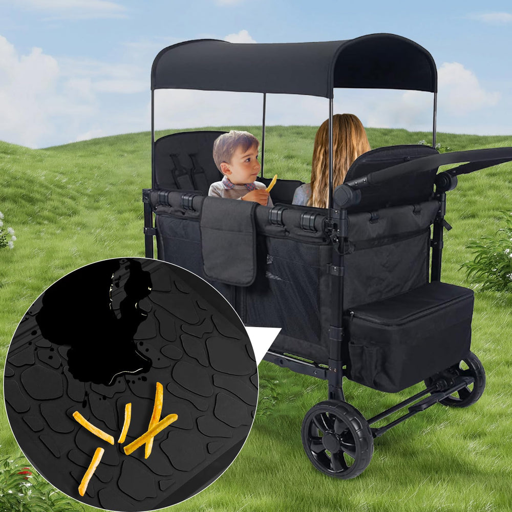 Easy-clean removal of Myvikcar mat after outdoor adventures
