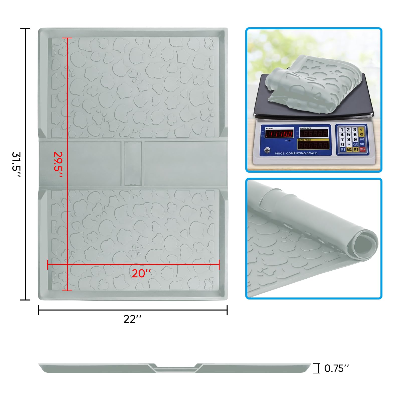 Myvikcar silicone wagon floor protector soft touch features easy cleaning after outdoor trips