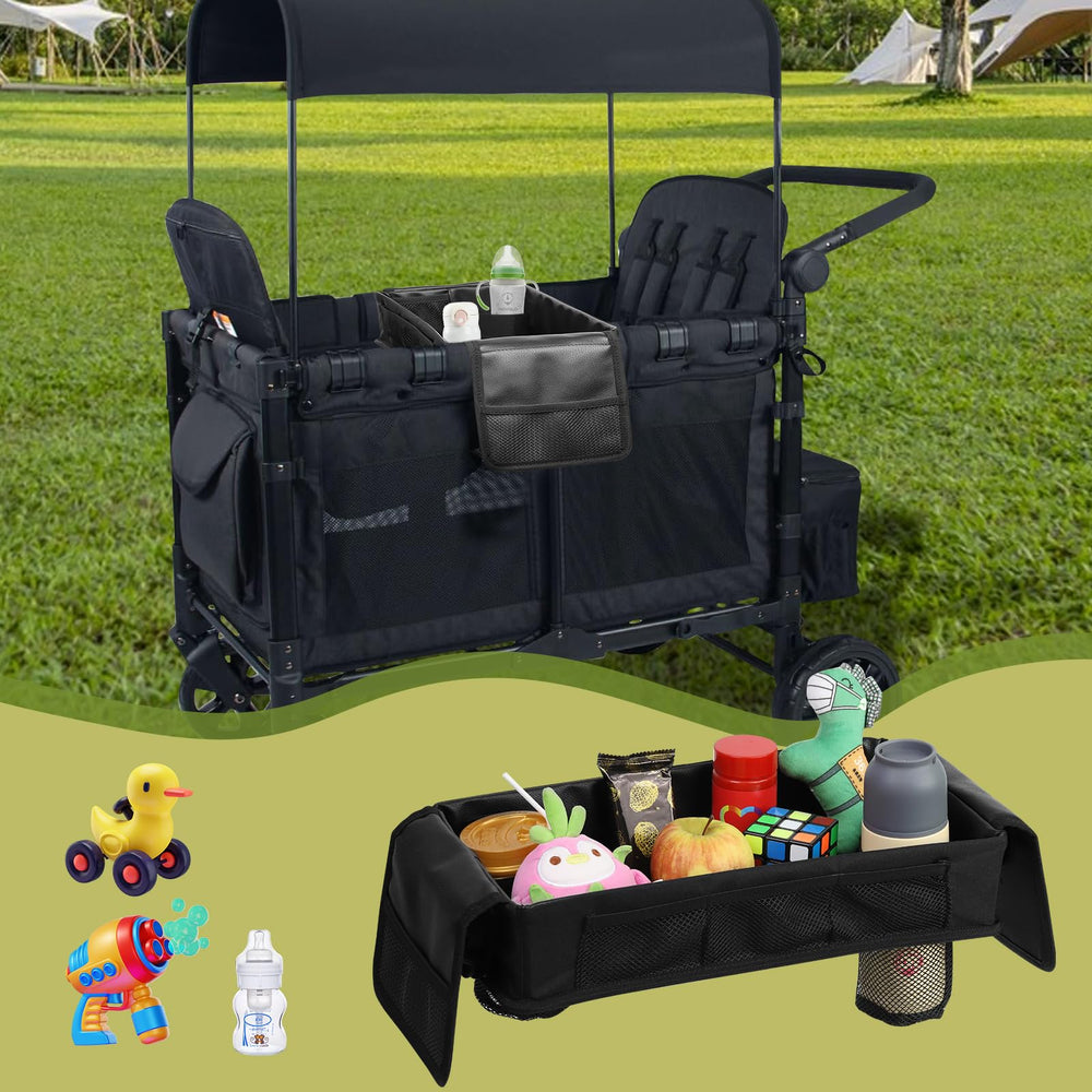 Myvikcar snack tray folds the pocket to free snack space