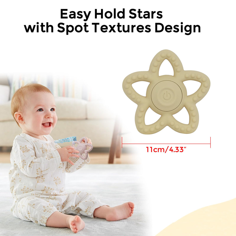 Myvikcar textured star surfaces for oral stimulation during use.